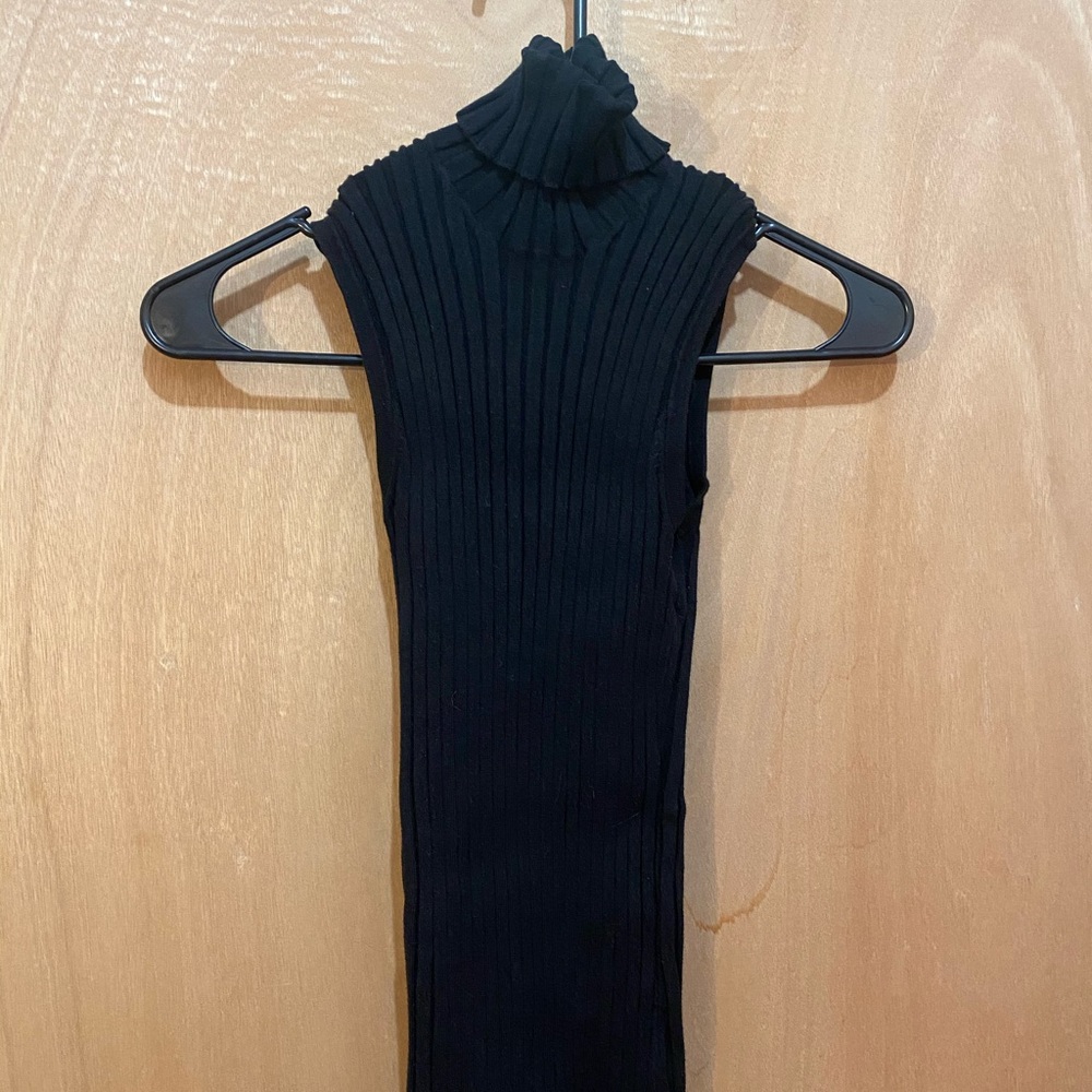 Sleeveless turtleneck